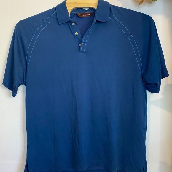 Tommy Bahama 18 Golf Blue Polo Shirt Mens Size X- Large Solid Blue - Picture 1 of 8